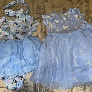 Adorable Blue Baby Dress Set